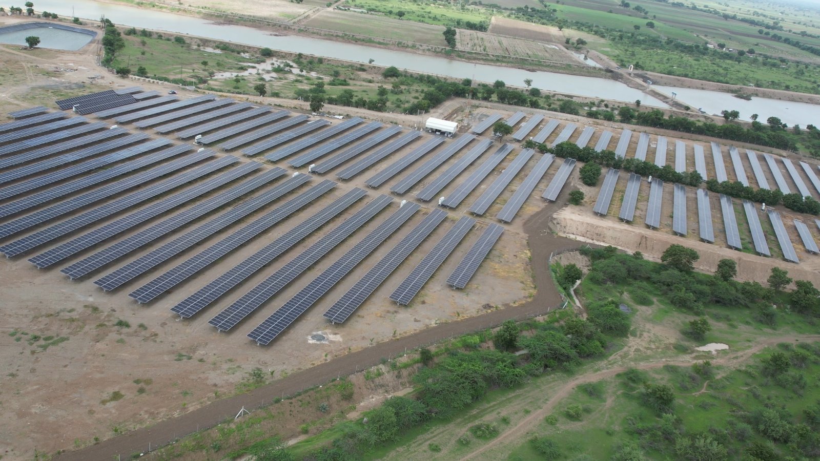 10 MW utility-scale ground-mounted solar farm at Luvariya, Amreli district, Gujarat